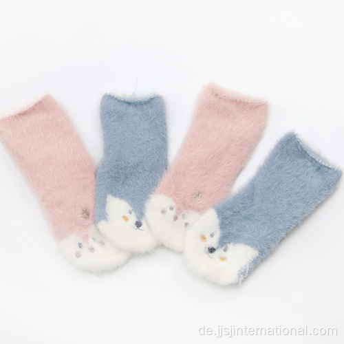 Fuchsmuster Plüsch Kindersocken